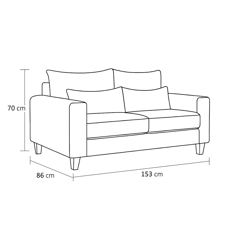 SOFA 3 Y 2 CUERPOS RAMIS EN TELA CAFE, SET PARA LIVING - 12