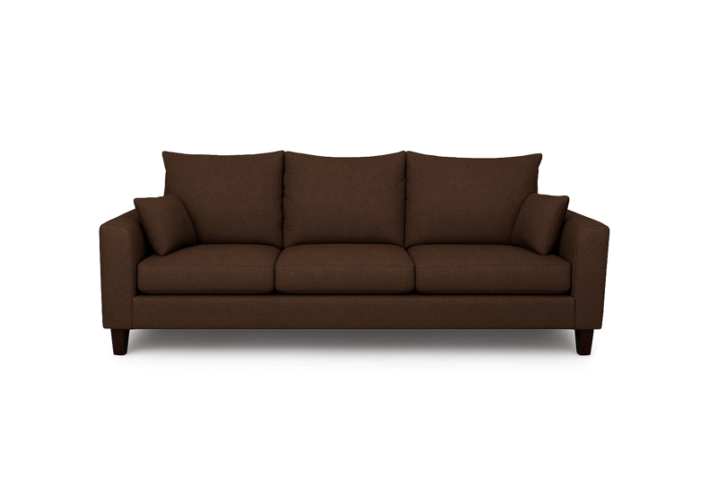 SOFA 3 Y 2 CUERPOS RAMIS EN TELA CAFE, SET PARA LIVING - 3