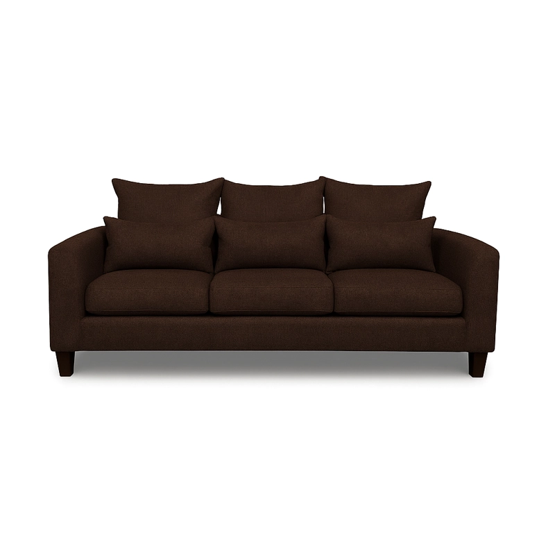 SOFA 3 Y 2 CUERPOS RAMIS EN TELA CAFE, SET PARA LIVING - 5