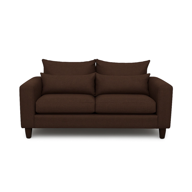 SOFA 3 Y 2 CUERPOS RAMIS EN TELA CAFE, SET PARA LIVING - 6