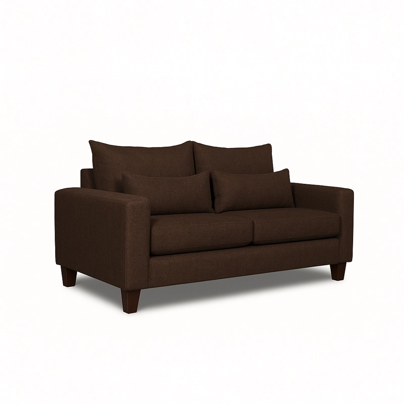 SOFA 3 Y 2 CUERPOS RAMIS EN TELA CAFE, SET PARA LIVING - 7