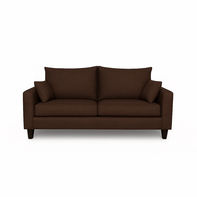 SOFA 3 Y 2 CUERPOS RAMIS EN TELA CAFE, SET PARA LIVING - 8