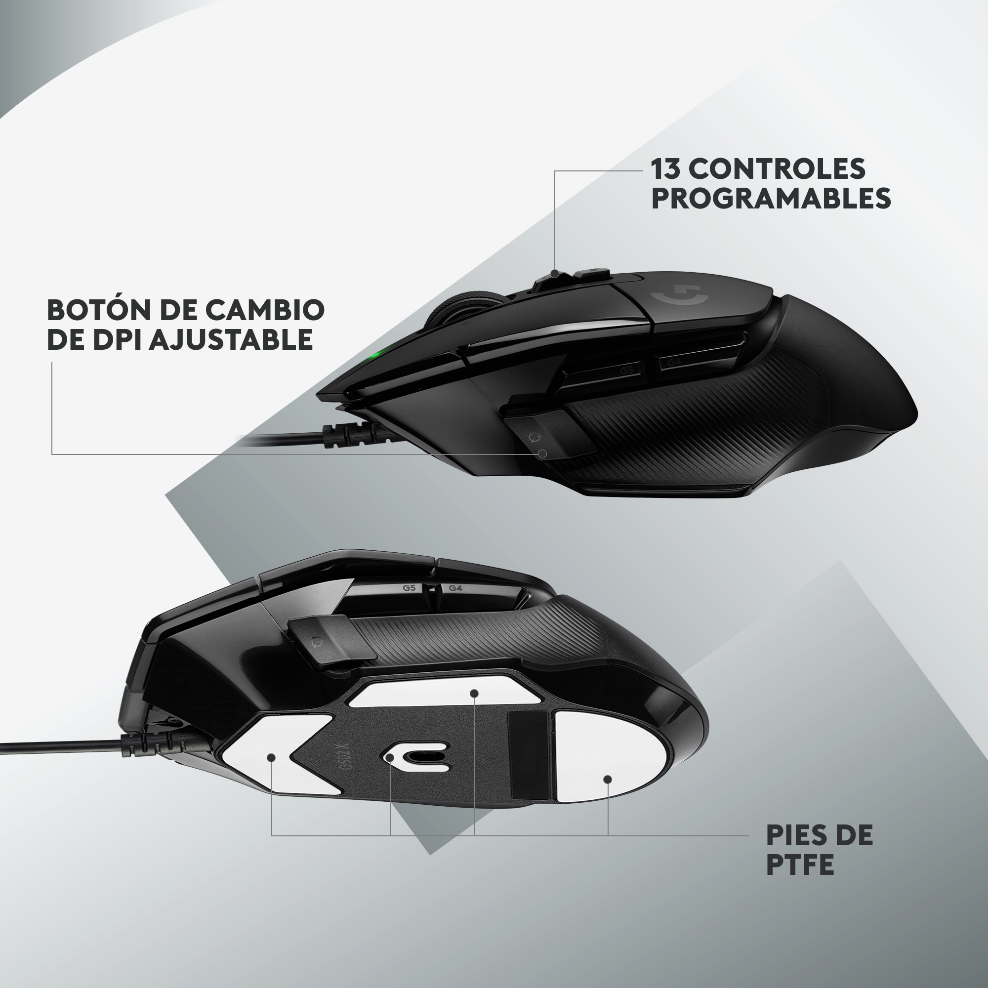 MOUSE GAMER LOGITECH G502 X BLACK 25600 DPI - 7