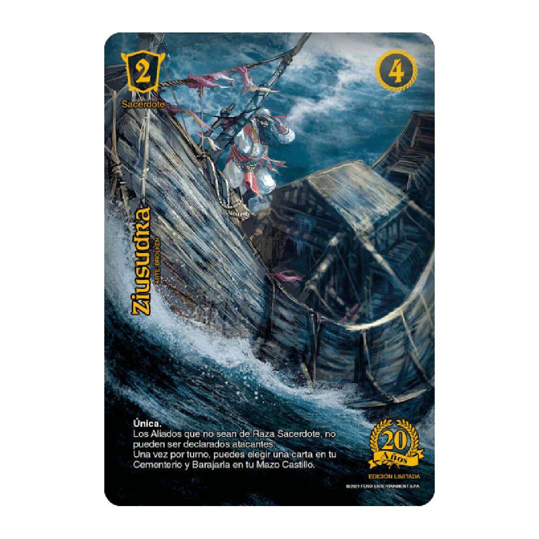 JUEGO CARTAS COLECCIONABLE MITOS Y LEYENDAS PROMO ZIUSUDRA EDICION 20 AÑOS BLOQUE FURIA - 1
