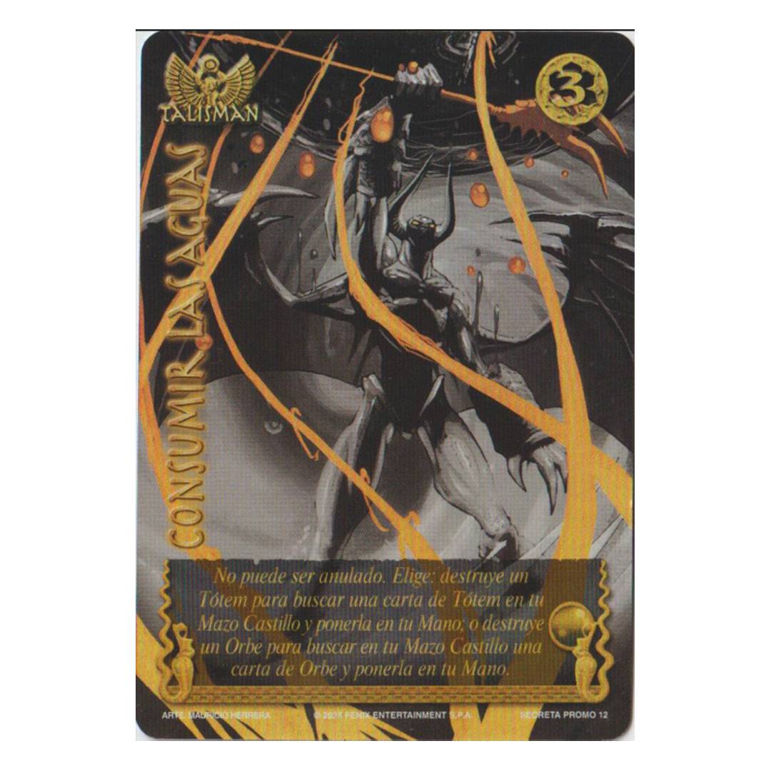 JUEGO CARTAS COLECCIONABLE MITOS Y LEYENDAS PROMO SECRETA CONSUMIR LAS AGUAS - 1