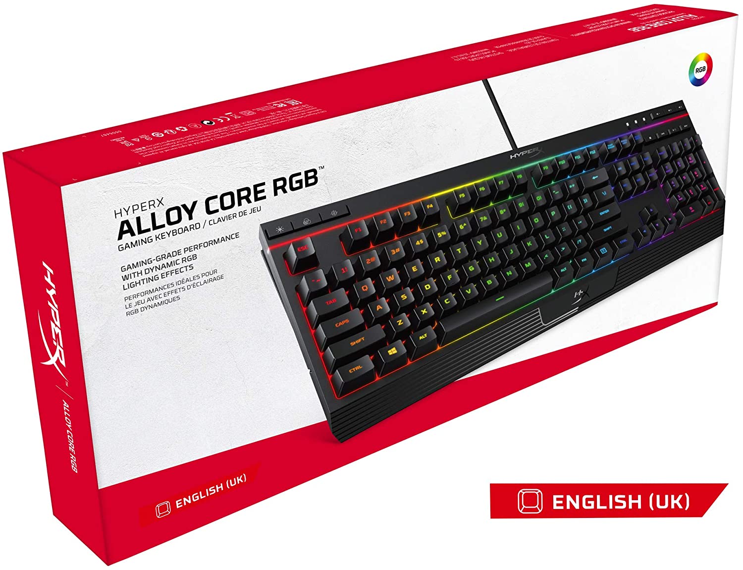 TECLADO GAMER HYPERX ALLOY CORE RGB MEMBRANA USB - 6