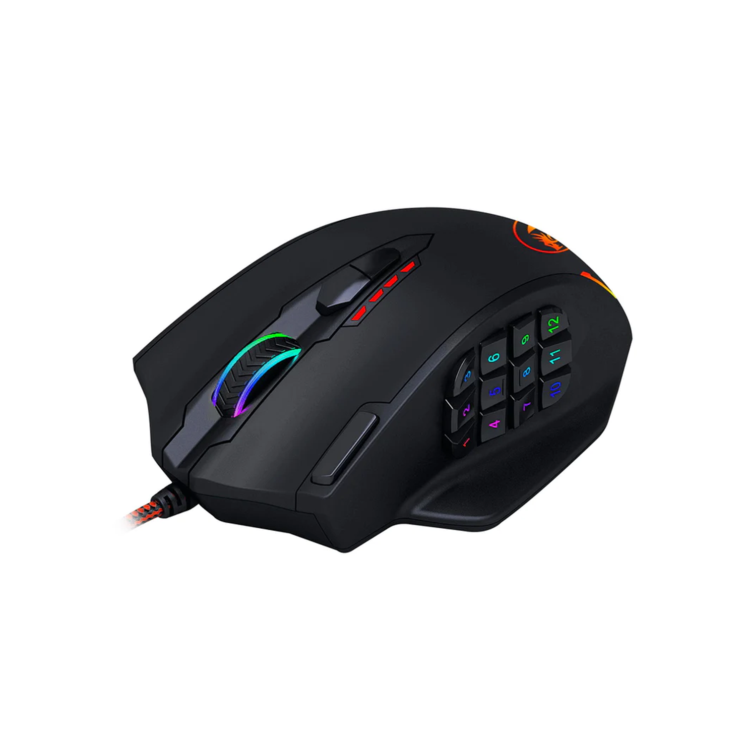 MOUSE GAMER REDRAGON IMPACT M908 RGB 18 BOTONES 12400 DPI - 2