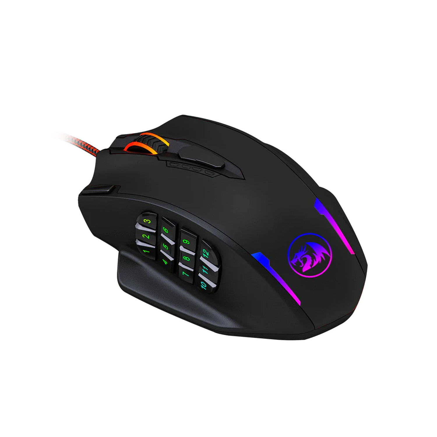 MOUSE GAMER REDRAGON IMPACT M908 RGB 18 BOTONES 12400 DPI - 3
