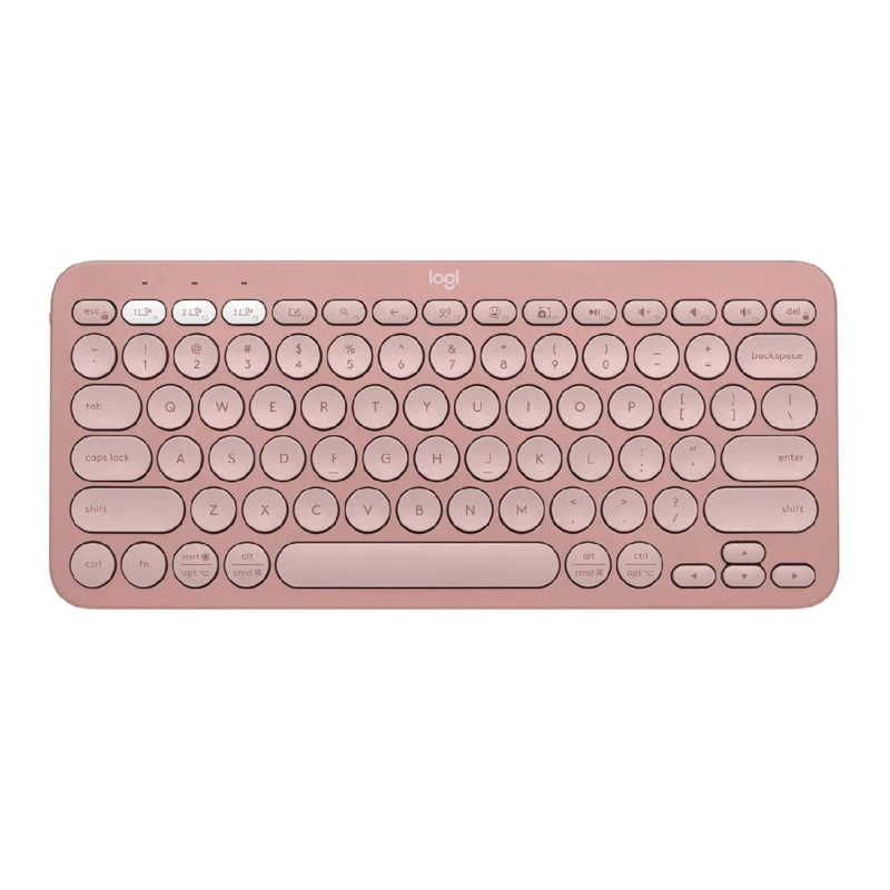 TECLADO LOGITECH PEBBLE KEYS 2 K380S ROSADO ESPAÑOL - 1