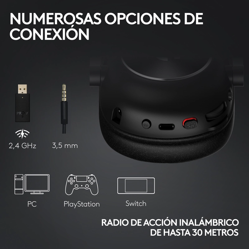 AUDIFONOS LOGITECH G PRO X 2 WIRELESS BLANCO - 9