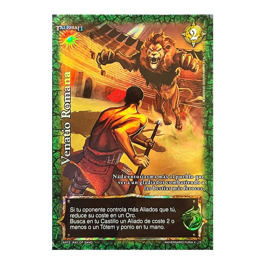JUEGO CARTAS COLECCIONABLE MITOS Y LEYENDAS PROMO VENATIO ROMANA FURIA EXT - 1