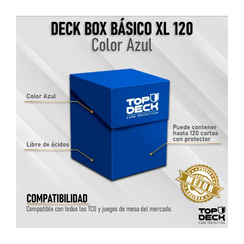 JUEGO CARTAS COLECCIONABLE DECK BOX PLASTICO XL 120 AZUL - 3