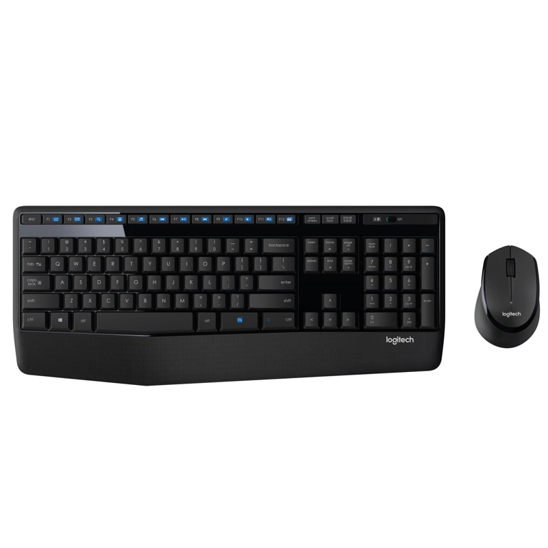 KIT TECLADO Y MOUSE LOGITECH MK345 INALAMBRICO NEGRO - 1