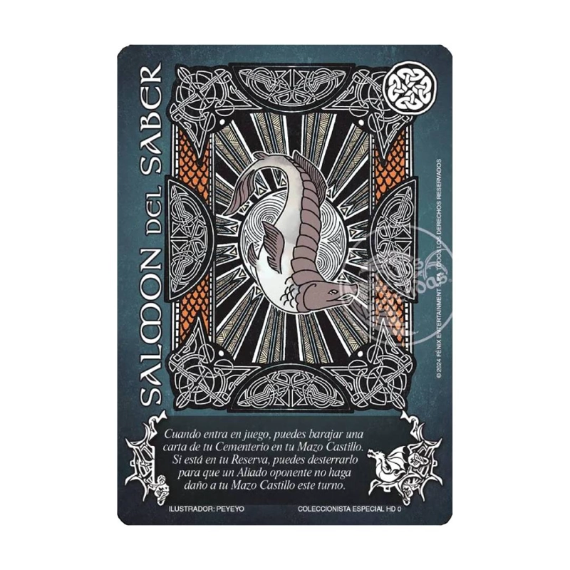 JUEGO CARTAS COLECCIONABLE MITOS Y LEYENDAS PROMO SALMON DEL SABER HIJOS DAANA ANIVERSARIO - 1