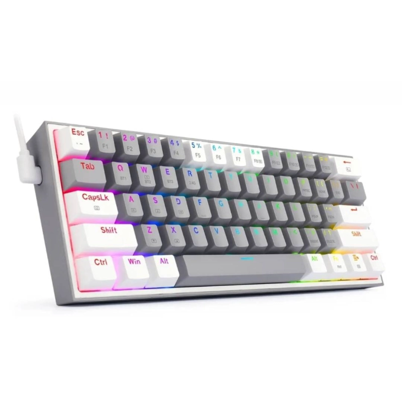 TECLADO REDRAGON FIZZ PRO K616 GRIS Y BLANCO RGB - 2