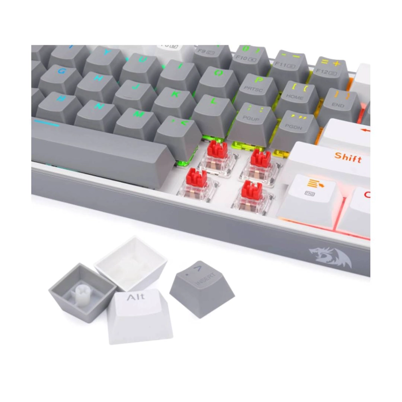 TECLADO REDRAGON FIZZ PRO K616 GRIS Y BLANCO RGB - 3