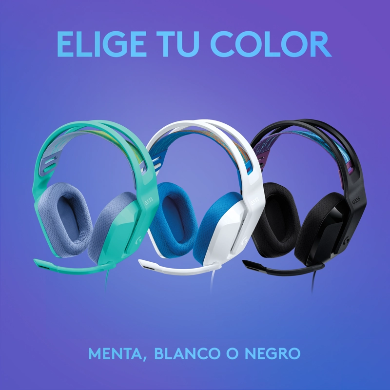 AUDIFONOS GAMER LOGITECH G335 NEGROS JACK 3.5MM - 4