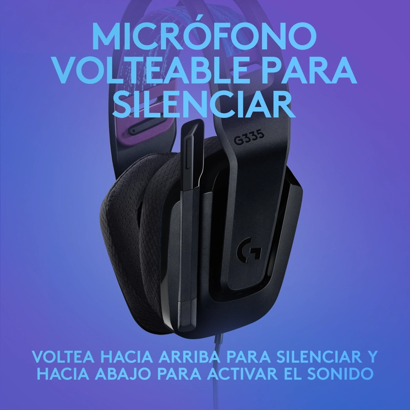 AUDIFONOS GAMER LOGITECH G335 NEGROS JACK 3.5MM - 6