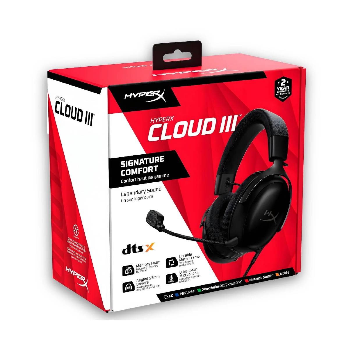 AUDIFONOS GAMER HYPERX CLOUD III BLACK - 3