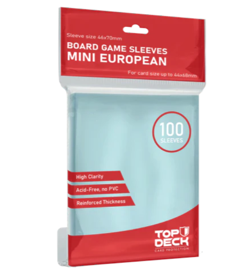 PROTECTOR TOPDECK TRANSPARENTE MINI EUROPEAN 44X68MM - 1