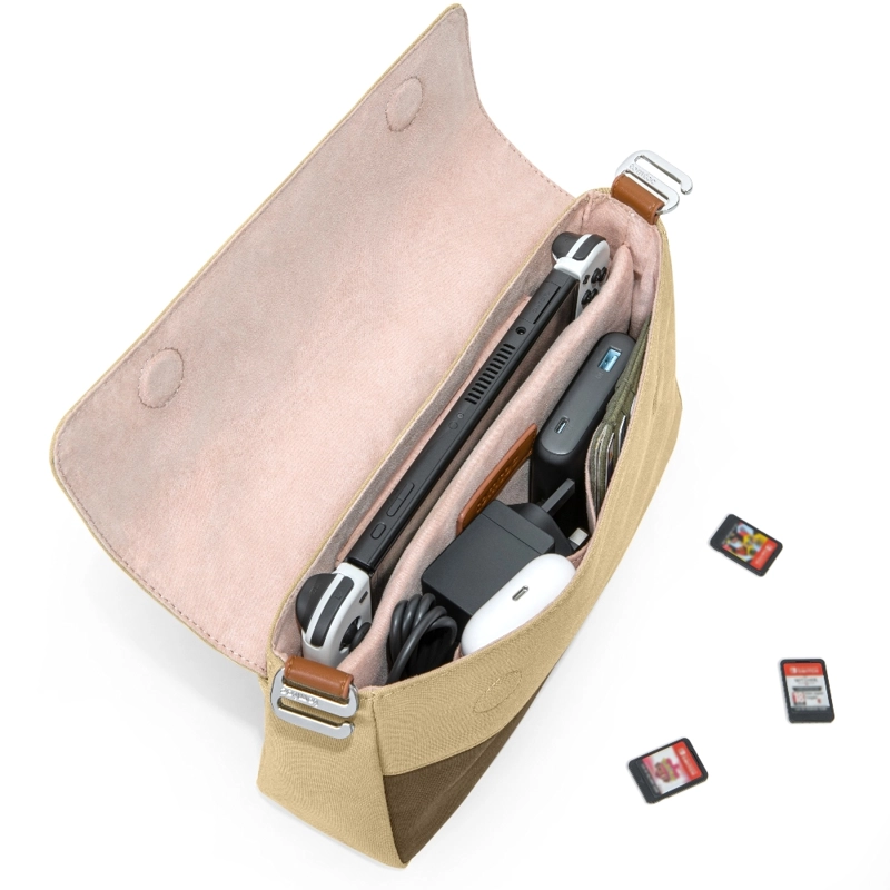 TOMTOC LADY BOLSO PARA NINTENDO SWITCH OLED - KHAKI - 4
