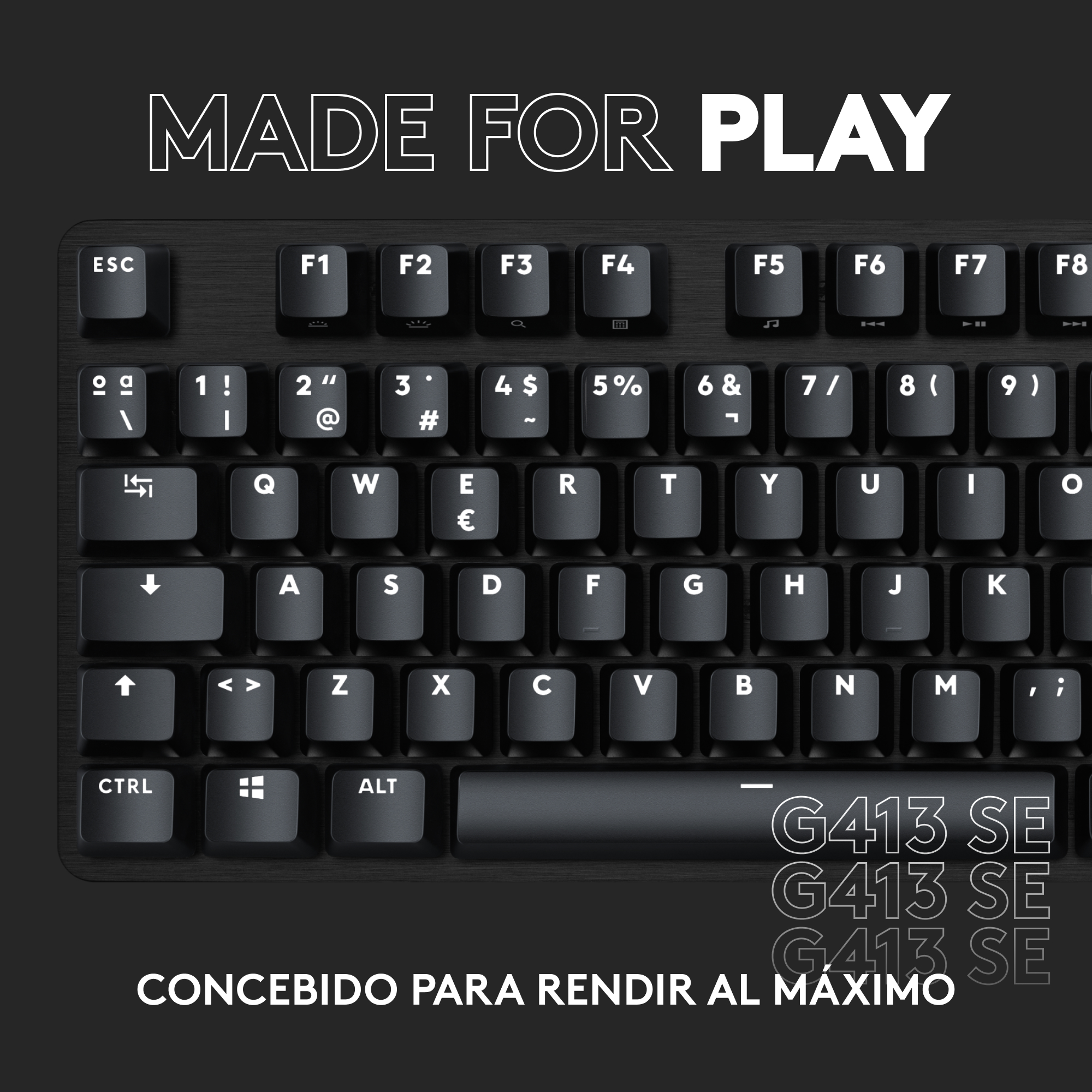 TECLADO LOGITECH G413 SE SW TACTILE LED BLANCO PBT - 7