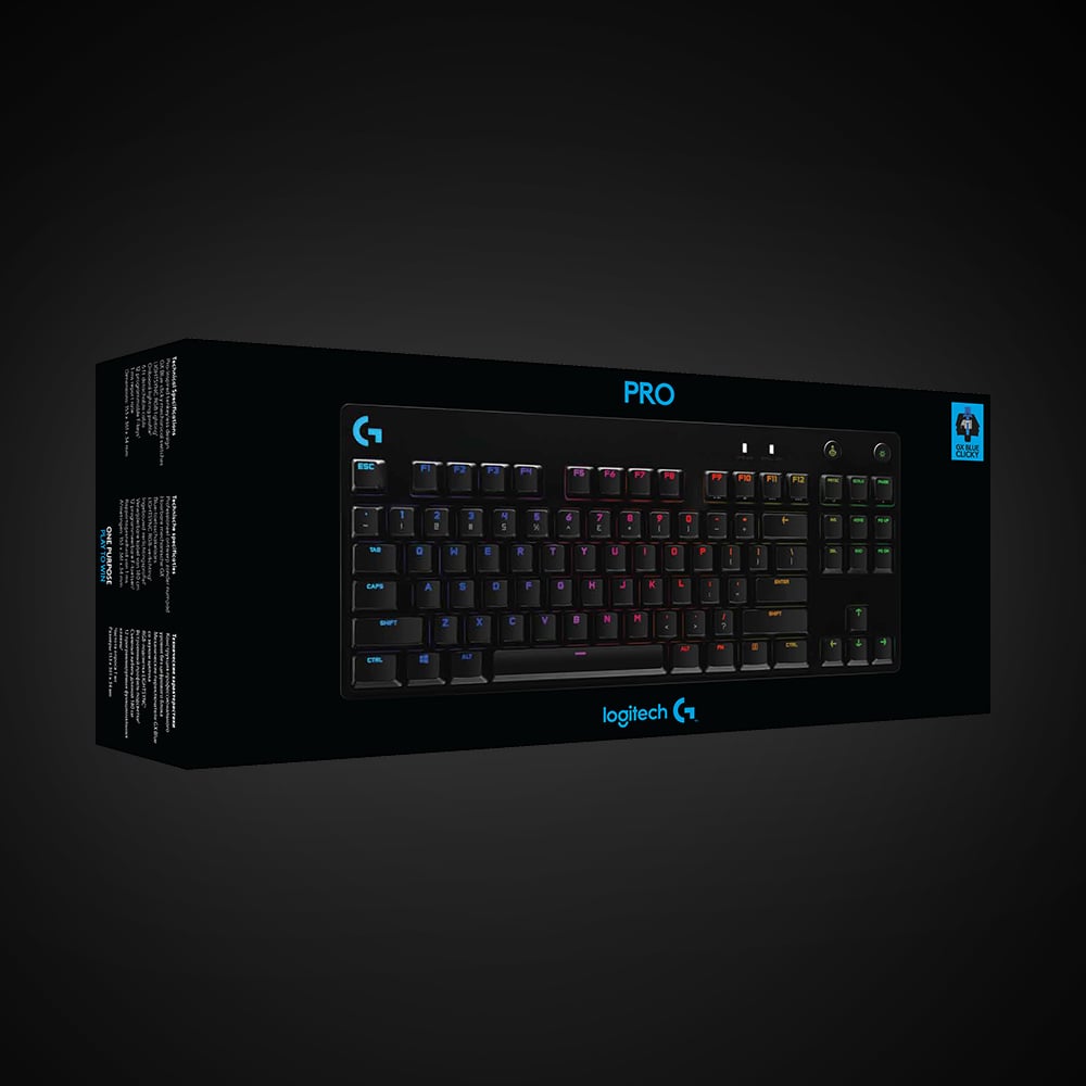 TECLADO GAMER LOGITECH G PRO QWERTY GX BLUE CLICKY INGLE S - 2