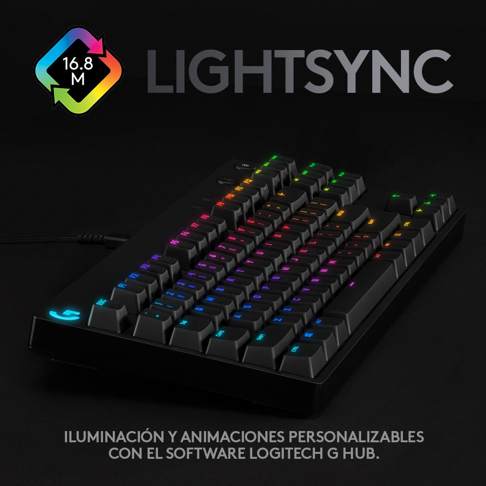 TECLADO GAMER LOGITECH G PRO QWERTY GX BLUE CLICKY INGLE S - 5