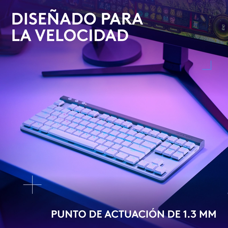 TECLADO LOGITECH G G515 TKL WHITE LIGHTSPEED - 3