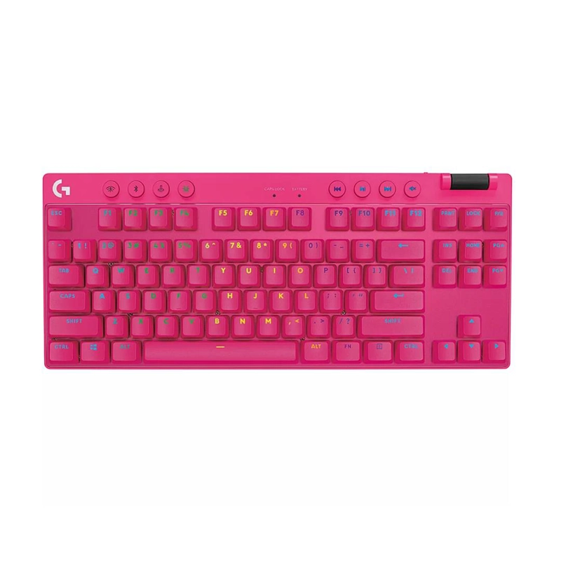 TECLADO MECANICO LOGITECH PRO X TKL LIGHTSPEED ROSADO - 1