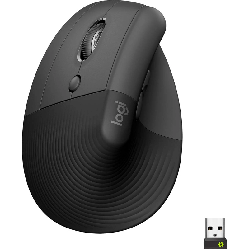 MOUSE LOGITECH LIFT ZURDO GRAPHITE/BLACK 1000DPI - 1