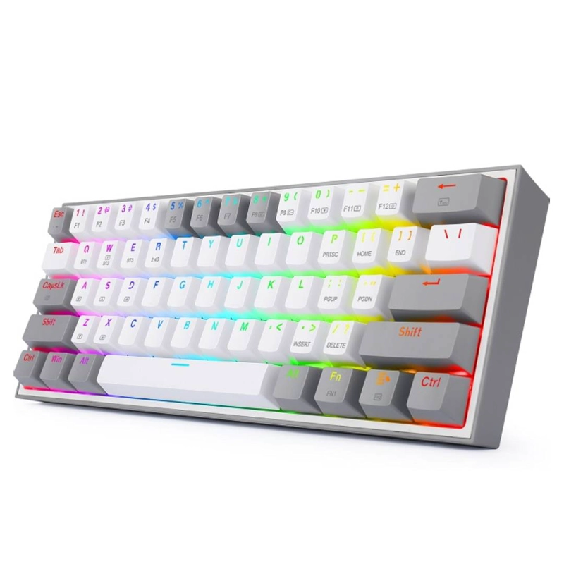 TECLADO REDRAGON FIZZ PRO K616 BLANCO Y GRIS RGB SW RED - 2