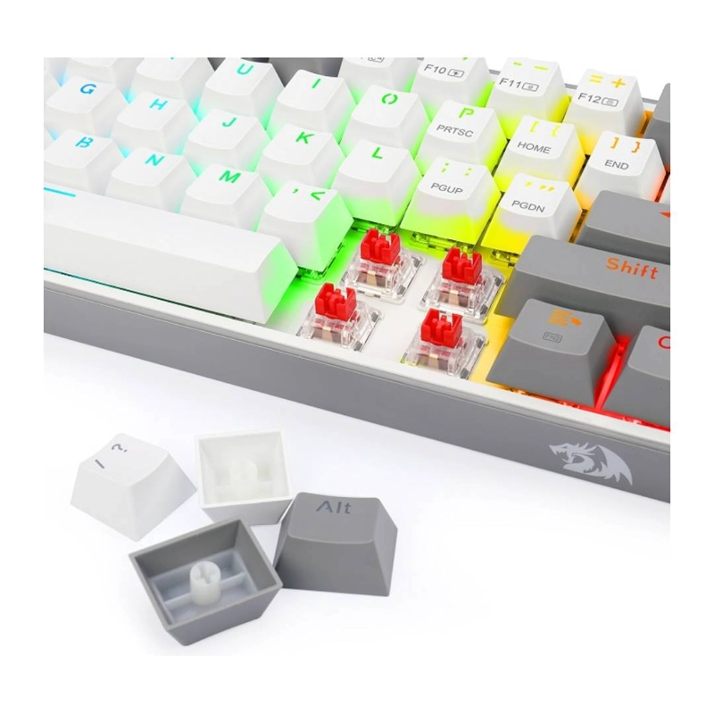 TECLADO REDRAGON FIZZ PRO K616 BLANCO Y GRIS RGB SW RED - 3