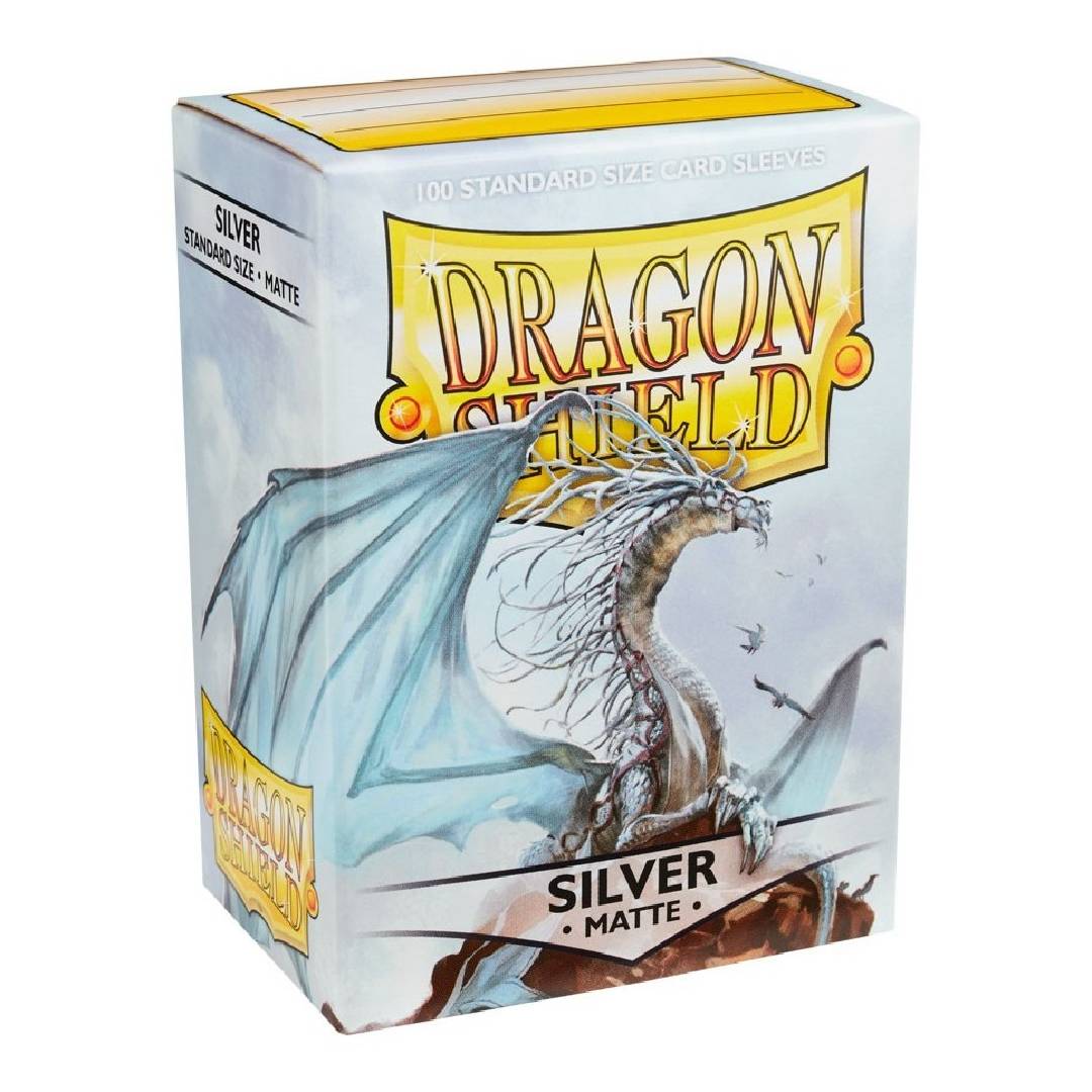 JUEGO CARTAS COLECCIONABLE DRAGON SHIELD SLEEVES STANDARD MATTE SILVER 100 CT - 1