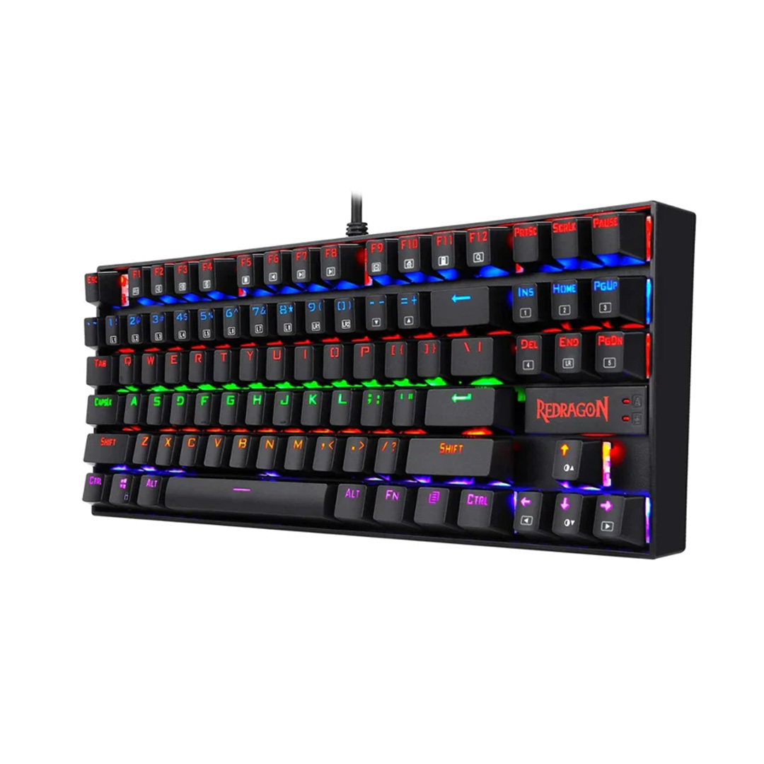 TECLADO GAMER REDRAGON KUMARA K552 RED ESPAÑOL NEGRO RAINBOW - 1