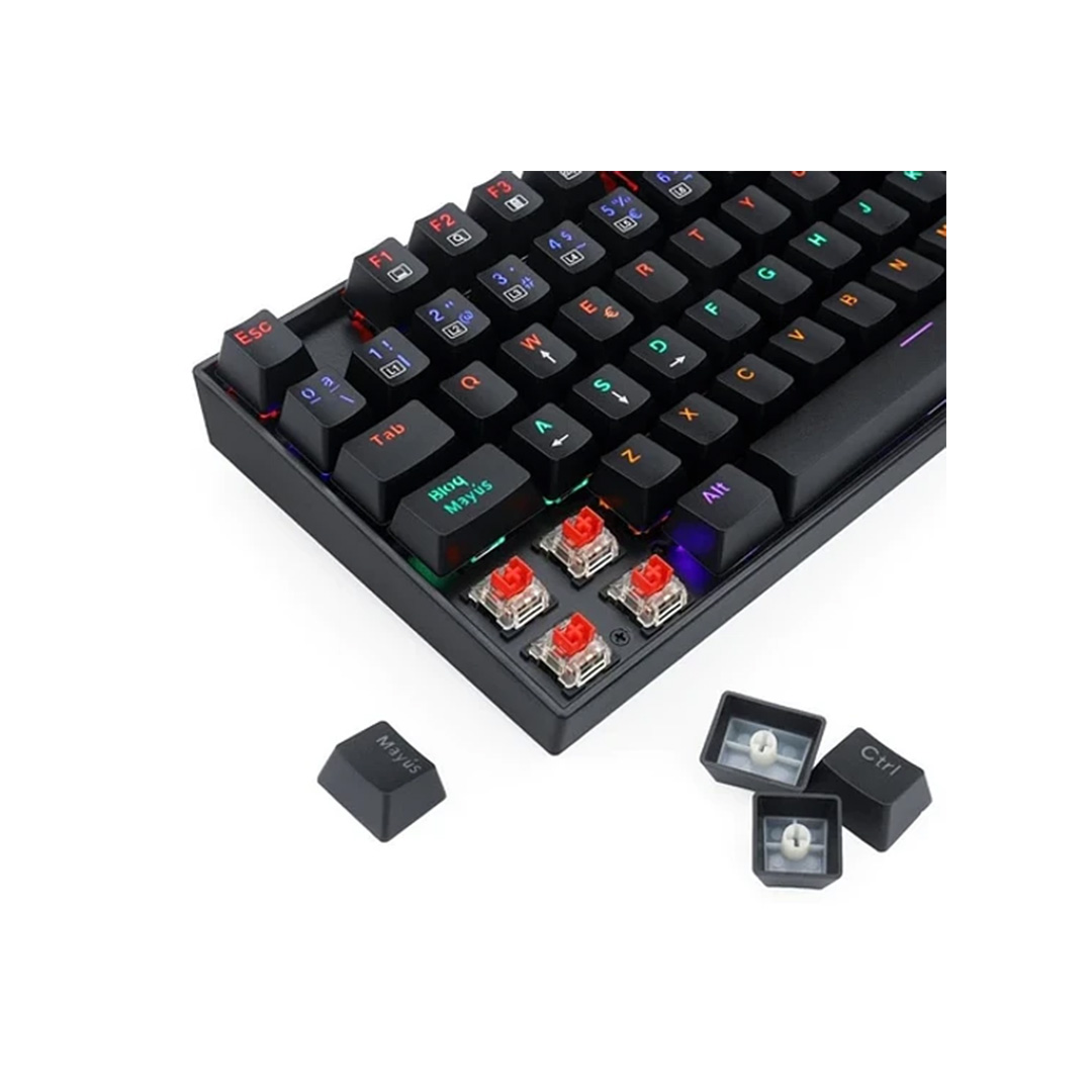 TECLADO GAMER REDRAGON KUMARA K552 RED ESPAÑOL NEGRO RAINBOW - 2