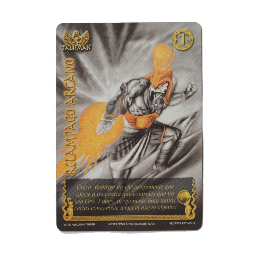 JUEGO CARTAS COLECCIONABLE MITOS Y LEYENDAS PROMO SECRETA RELAMPAGO ARCANO - 1