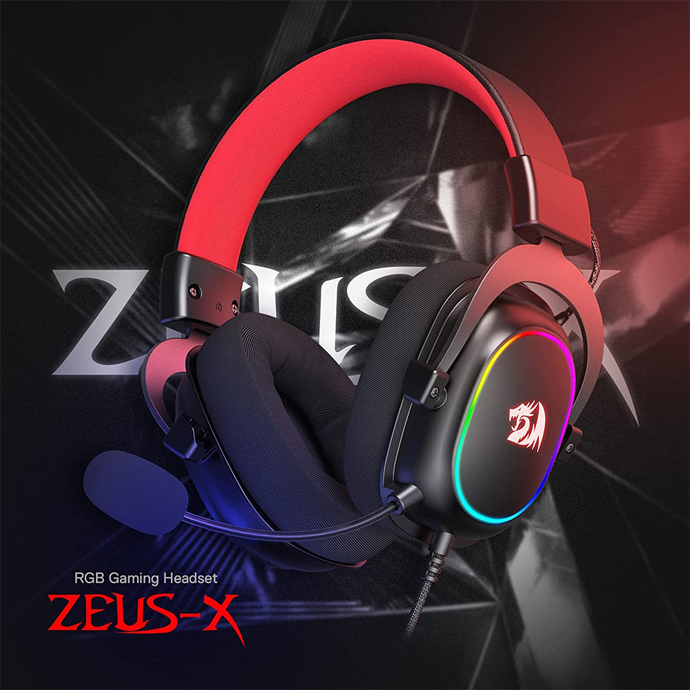 AUDIFONOS GAMER REDRAGON ZEUS X NEGRO CON LUZ RGB - 2