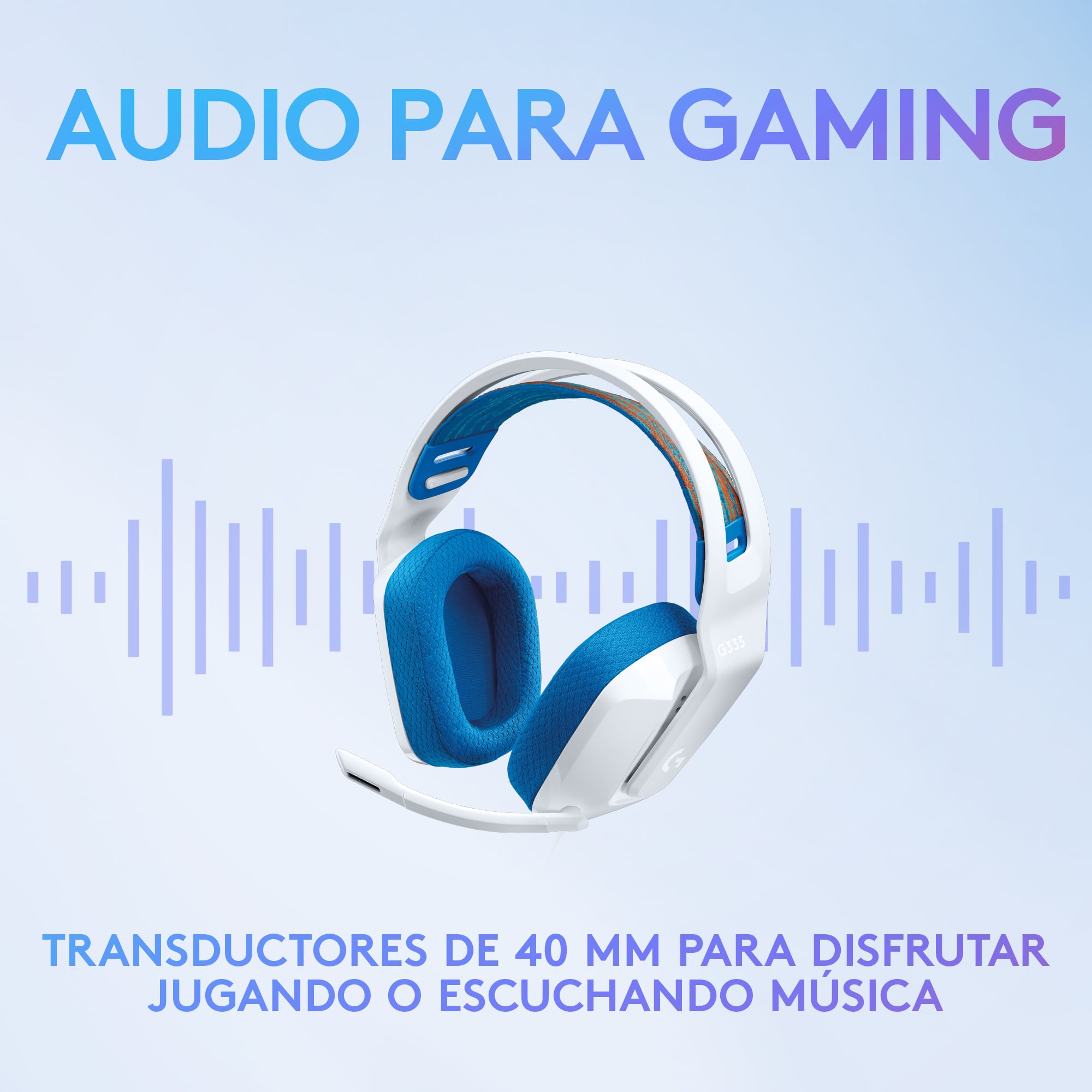 AUDIFONOS GAMER LOGITECH G335 BLANCOS JACK 3.5MM - 3