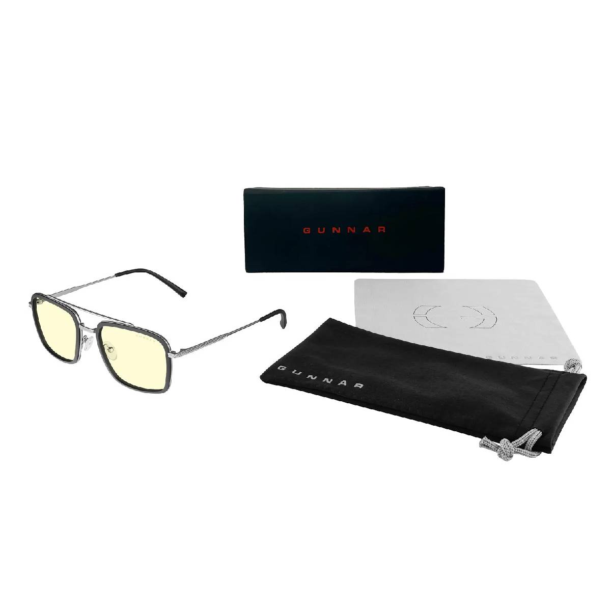 LENTES GUNNAR BARRON GUNMETAL AMBER - 1