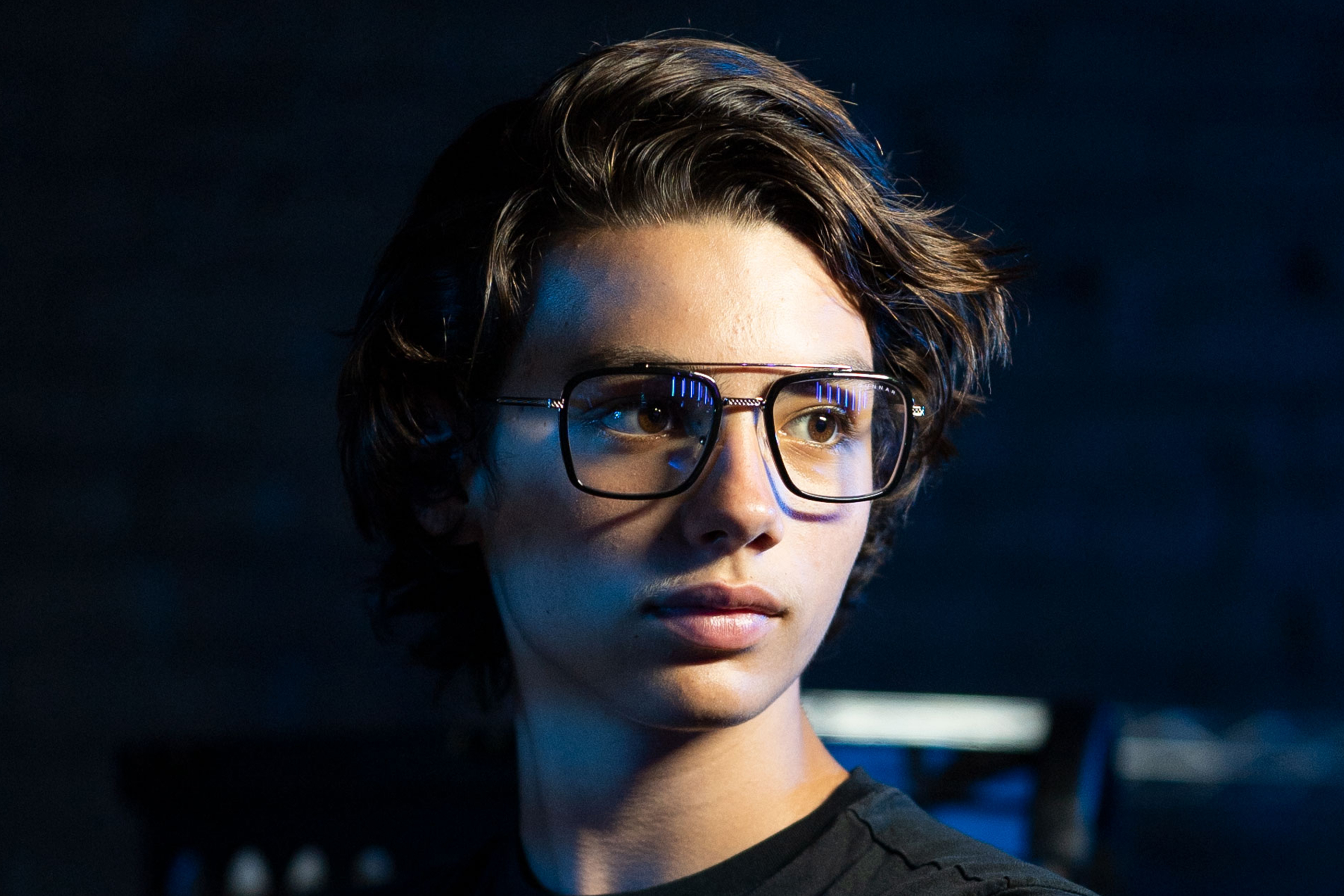 LENTES GUNNAR BARRON GUNMETAL AMBER - 4