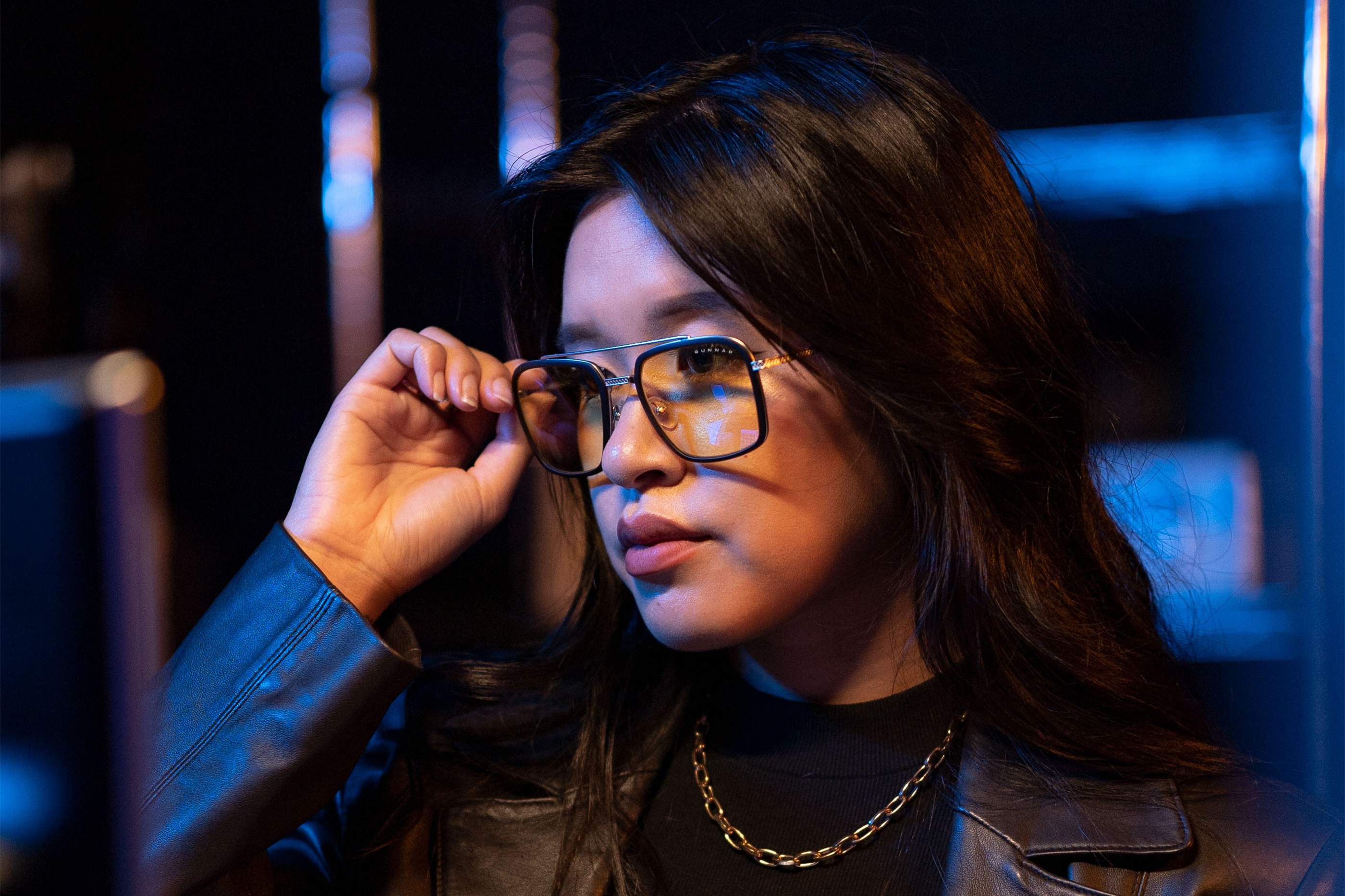 LENTES GUNNAR BARRON GUNMETAL AMBER - 5