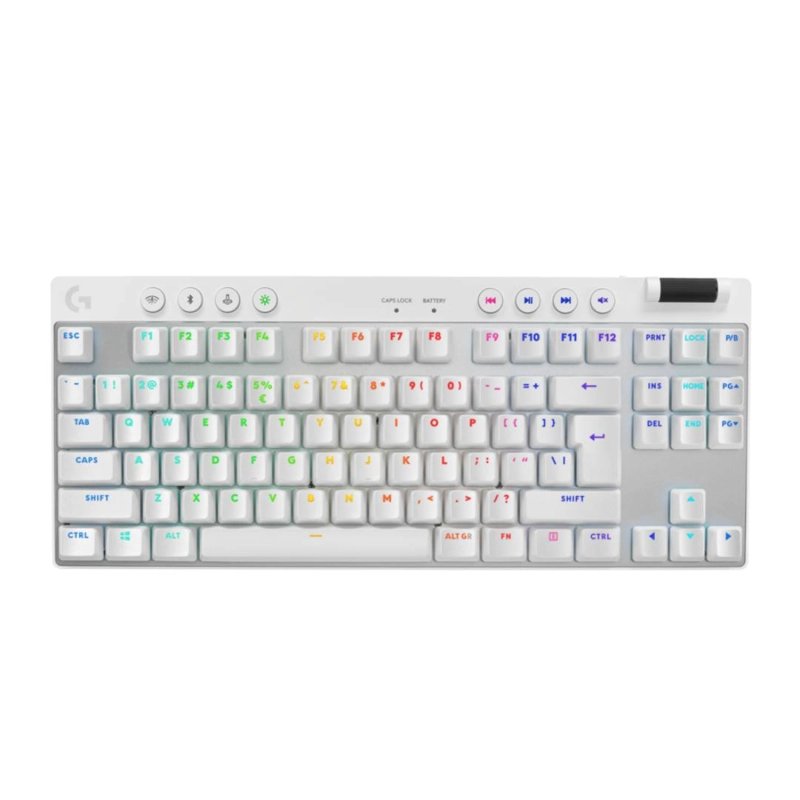 TECLADO GAMER LOGITECH PRO X TKL US BLANCO TACTILE - 1