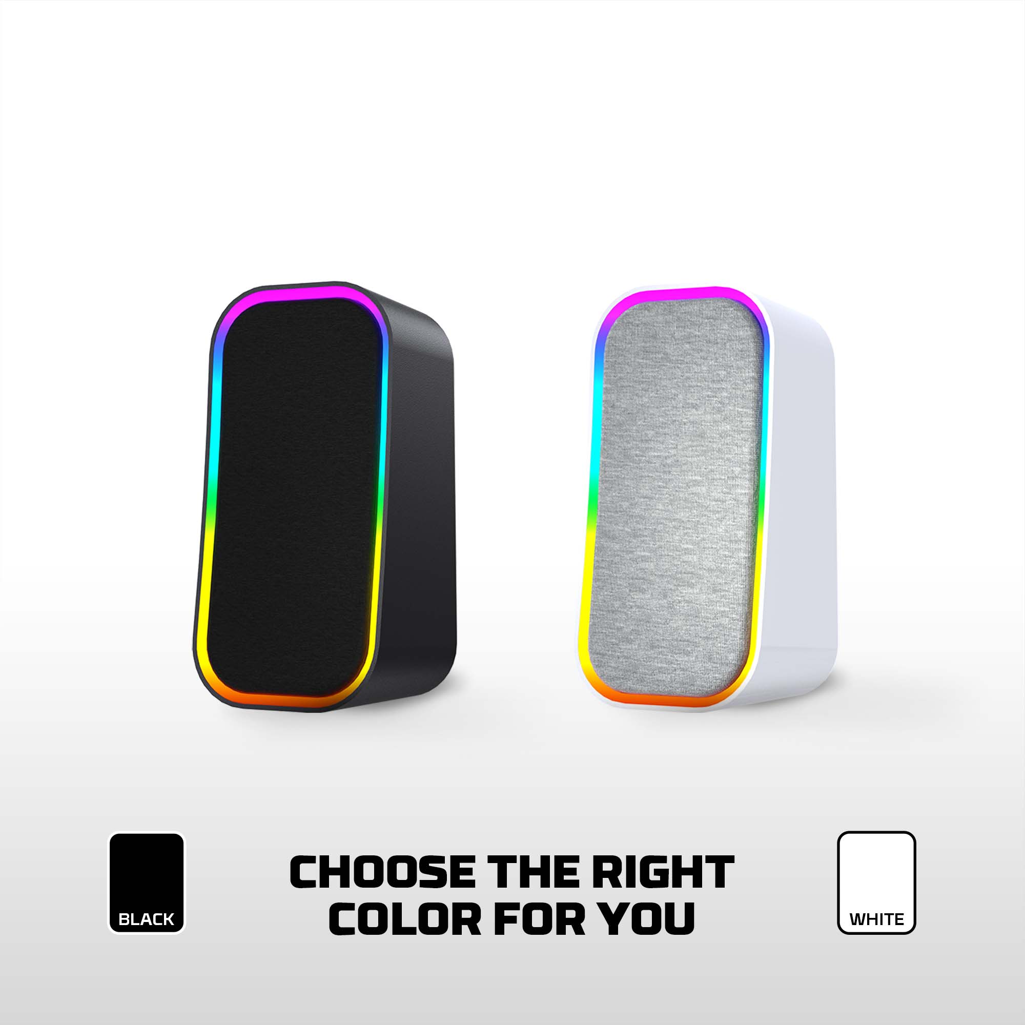 PARLANTE FANTECH GROOVE RGB BLANCA GS304 - 5