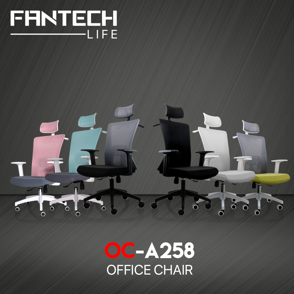 SILLA DE OFICINA FANTECH OCA258 GRIS - 5