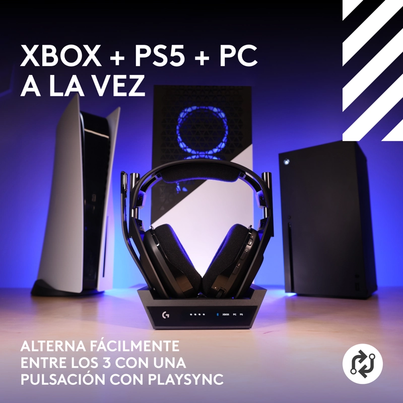AUDIFONOS GAMER LOGITECH ASTRO A50 X INALAMBRICOS NEGRO - 6