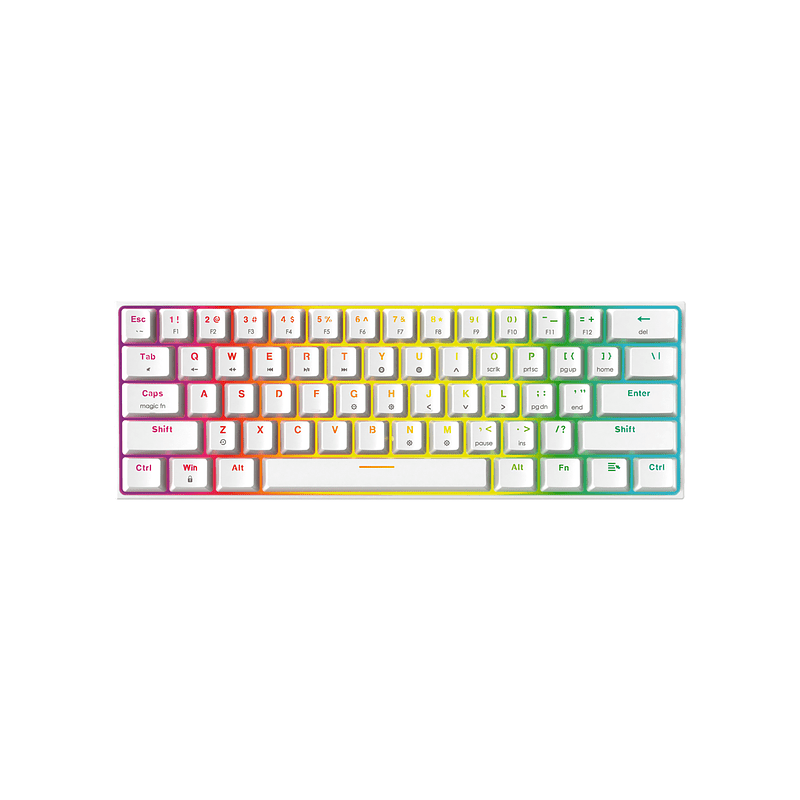 TECLADO GAMER FANTECH MAXFIT 61 MK857 SPACE SW RED ESPAÑOL - 1