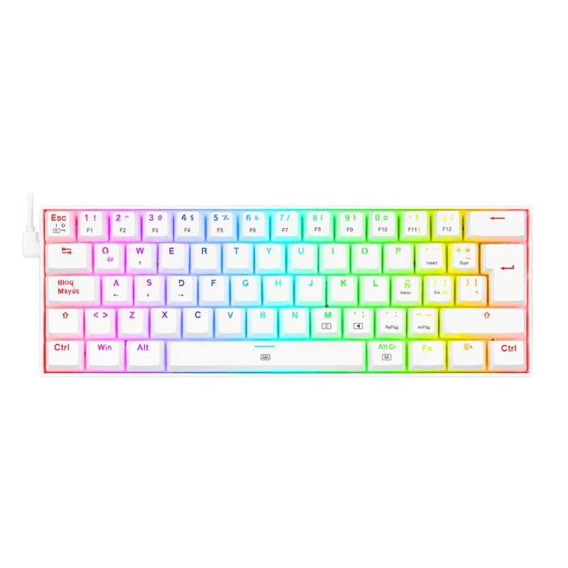 TECLADO MECANICO REDRAGON K630RGB DRAGONBORN WHITE - 1