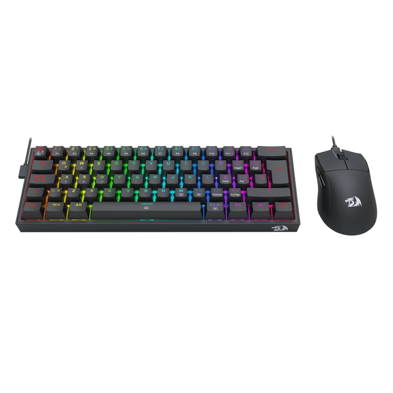 KIT DE TECLADO Y MOUSE REDRAGON S143 K617RGB SP + M724 NEGRO - 2