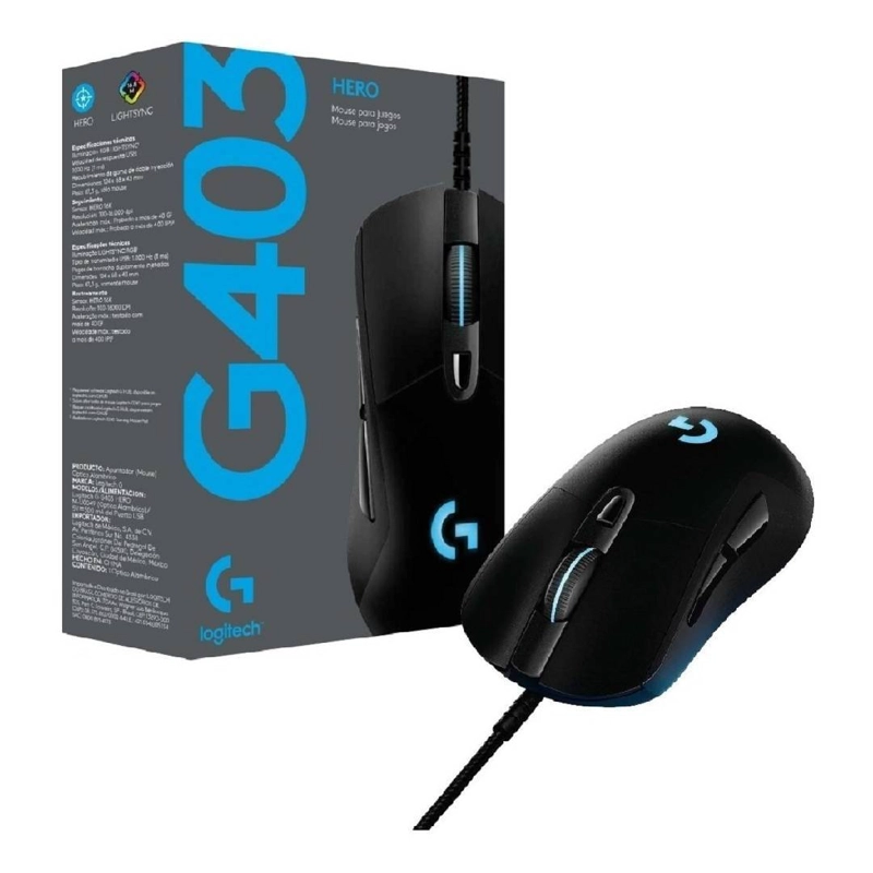 MOUSE GAMER LOGITECH G403 WIRED LIGHTSYNC 25K DPI RGB - 2